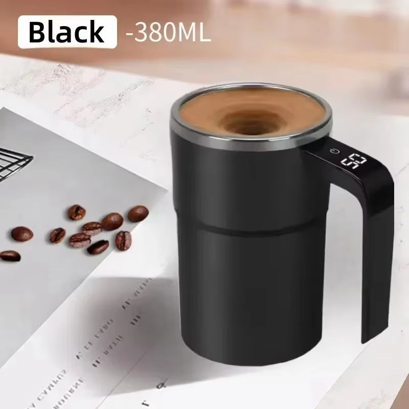 Revolutionary 380ML Mini Electric Self Mixing Coffee Mug - IP67 Waterproof & USB Rechargeable for Effortless Beverage Mixing