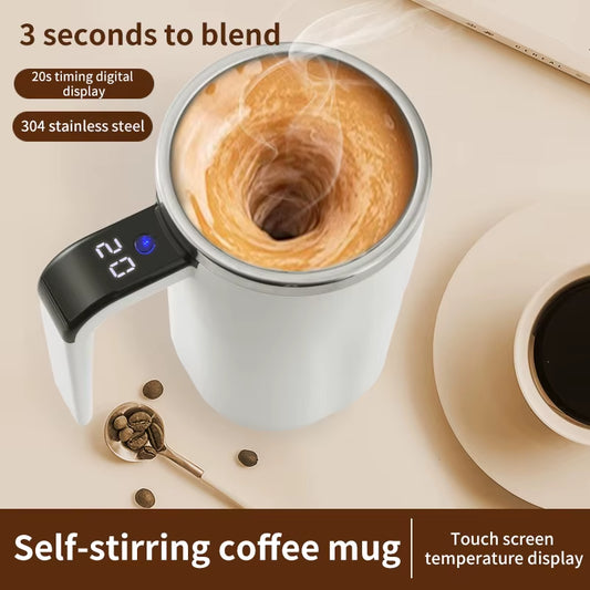 Revolutionary 380ML Mini Electric Self Mixing Coffee Mug - IP67 Waterproof & USB Rechargeable for Effortless Beverage Mixing
