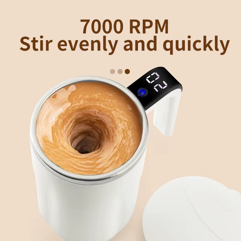 Revolutionary 380ML Mini Electric Self Mixing Coffee Mug - IP67 Waterproof & USB Rechargeable for Effortless Beverage Mixing