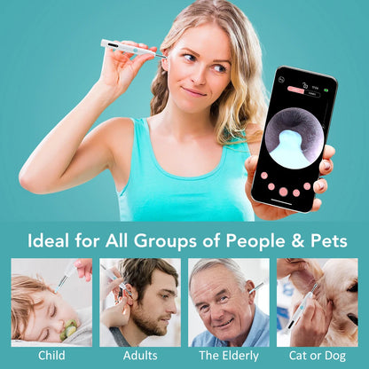 Revolutionary Smart Visual Ear Camera Set - HD1080P WiFi Ear Cleaner with Tweezers and Ear Wax Removal Tools