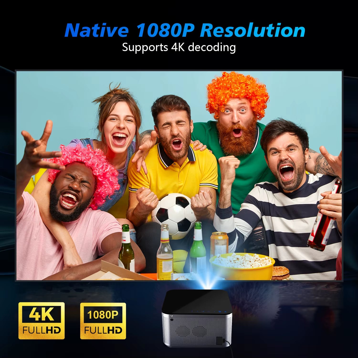 Transform Your Home Entertainment with the Android 11 4K Smart Projector - Stunning 580 ANSI Lumens, Voice Control & WiFi6 Connectivity