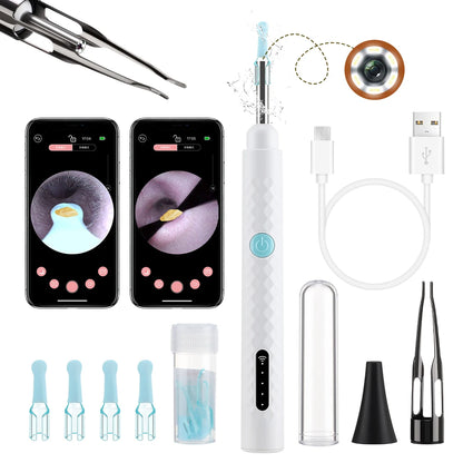 Revolutionary Smart Visual Ear Camera Set - HD1080P WiFi Ear Cleaner with Tweezers and Ear Wax Removal Tools